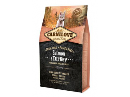Carnilove Dog Salmon & Turkey for LB Puppies 4kg z kategorie Chovatelské potřeby a krmiva pro psy > Krmiva pro psy > Granule pro psy