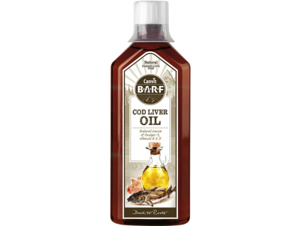 Canvit BARF Cod Liver Oil olej z tresčích jater 0,5 l z kategorie Chovatelské potřeby a krmiva pro psy > Krmiva pro psy > BARF pro psy