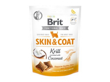 Brit Care Dog Functional Snack Skin&Coat Krill 150g z kategorie Chovatelské potřeby a krmiva pro psy > Pamlsky pro psy > Funkční pamlsky pro psy