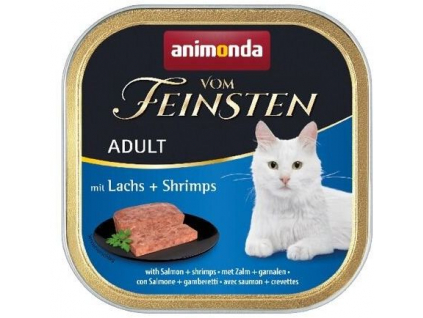Animonda Vom Feinsten Adult paštika losos, krevety 100g z kategorie Chovatelské potřeby a krmiva pro kočky > Krmivo a pamlsky pro kočky > Vaničky, paštiky pro kočky