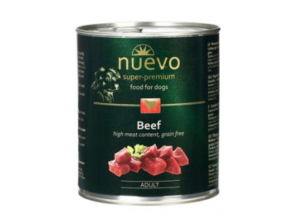 Nuevo Adult hovězí konz. pes 800g z kategorie Chovatelské potřeby a krmiva pro psy > Krmiva pro psy > Konzervy pro psy
