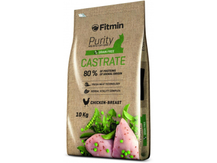 Fitmin cat Purity Castrate 10 kg z kategorie Chovatelské potřeby a krmiva pro kočky > Krmivo a pamlsky pro kočky > Granule pro kočky
