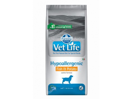 Vet Life Natural DOG Hypo Fish & Potato 2kg z kategorie Chovatelské potřeby a krmiva pro psy > Krmiva pro psy > Veterinární diety pro psy