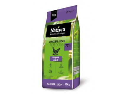 Nativia Senior Light 3kg z kategorie Chovatelské potřeby a krmiva pro psy > Krmiva pro psy > Granule pro psy