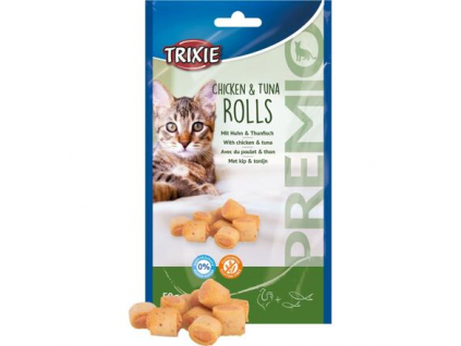 Ttrixie PREMIO Chicken & Tuna Rolls válečky s tuňákem a kuřetem 50 g z kategorie Chovatelské potřeby a krmiva pro kočky > Krmivo a pamlsky pro kočky > Pamlsky pro kočky