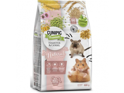 Cunipic Premium Hamster & Gerbil - křeček & pískomil 600 g z kategorie Chovatelské potřeby a krmiva pro hlodavce a malá zvířata > Krmiva pro hlodavce a malá zvířata