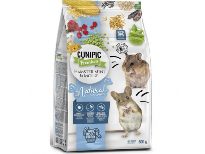 Cunipic Premium Hamster Mini & Mouse - křečík & myš 600 g z kategorie Chovatelské potřeby a krmiva pro hlodavce a malá zvířata > Krmiva pro hlodavce a malá zvířata