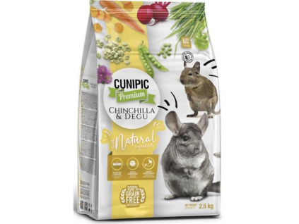 Cunipic Premium Chinchilla & Degu - činčila & osmák 2,5 kg z kategorie Chovatelské potřeby a krmiva pro hlodavce a malá zvířata > Krmiva pro hlodavce a malá zvířata