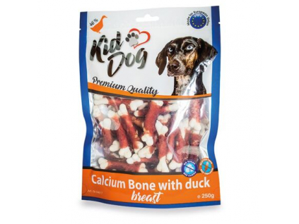 KIDDOG kachní prsa na kalciové kostičce 250 g z kategorie Chovatelské potřeby a krmiva pro psy > Pamlsky pro psy > Tyčinky, salámky pro psy