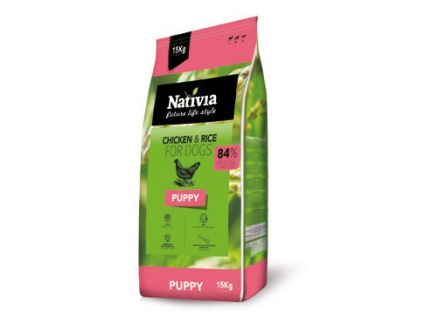 Nativia Puppy 15kg z kategorie Chovatelské potřeby a krmiva pro psy > Krmiva pro psy > Granule pro psy