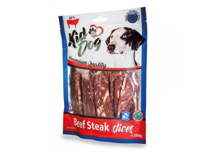 KIDDOG hovězí filetované masíčko 250 g z kategorie Chovatelské potřeby a krmiva pro psy > Pamlsky pro psy > Sušená masíčka pro psy