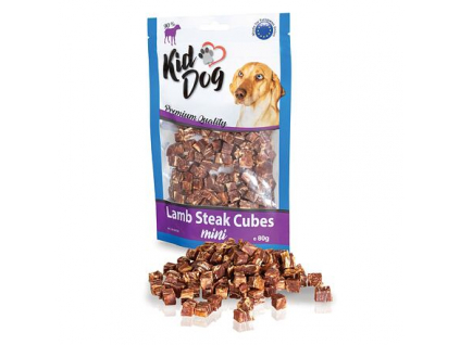 KIDDOG mini kostičky z jehněčího masíčka 80 g z kategorie Chovatelské potřeby a krmiva pro psy > Pamlsky pro psy > Sušená masíčka pro psy