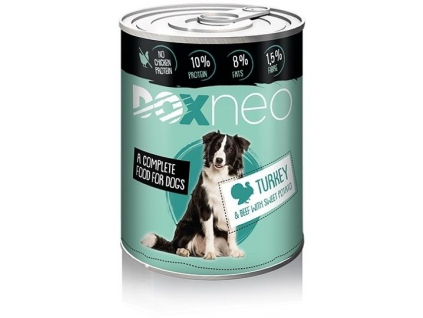 Doxneo Turkey konzerva pro psy 400 g z kategorie Chovatelské potřeby a krmiva pro psy > Krmiva pro psy > Konzervy pro psy