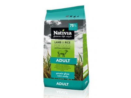 Nativia Adult Lamb & Rice 3kg z kategorie Chovatelské potřeby a krmiva pro psy > Krmiva pro psy > Granule pro psy