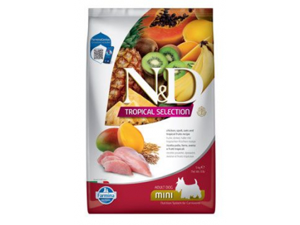 N&D TROPICAL SELECTION DOG Adult Mini Chicken 5kg z kategorie Chovatelské potřeby a krmiva pro psy > Krmiva pro psy > Granule pro psy