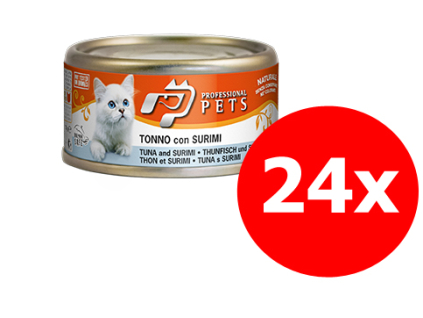 Professional Pets Naturale Cat tuňák a surimi 24x70g z kategorie Chovatelské potřeby a krmiva pro kočky > Krmivo a pamlsky pro kočky > Konzervy pro kočky