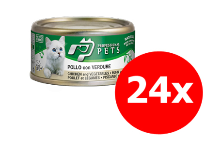 Professional Pets Naturale Cat kuře, zelenina 24x70g z kategorie Chovatelské potřeby a krmiva pro kočky > Krmivo a pamlsky pro kočky > Konzervy pro kočky