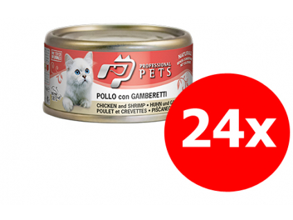 Professional Pets Naturale Cat kuře, krevety 24x70g z kategorie Chovatelské potřeby a krmiva pro kočky > Krmivo a pamlsky pro kočky > Konzervy pro kočky