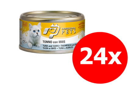 Professional Pets Naturale Cat tuňák, kukuřice 24x70g z kategorie Chovatelské potřeby a krmiva pro kočky > Krmivo a pamlsky pro kočky > Konzervy pro kočky