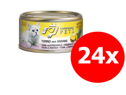 Professional Pets Naturale Cat tuňák, ananas 24x70g z kategorie Chovatelské potřeby a krmiva pro kočky > Krmivo a pamlsky pro kočky > Konzervy pro kočky