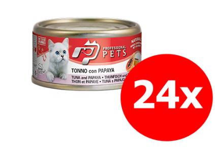 Professional Pets Naturale Cat tuňák, papája 24x70g z kategorie Chovatelské potřeby a krmiva pro kočky > Krmivo a pamlsky pro kočky > Konzervy pro kočky