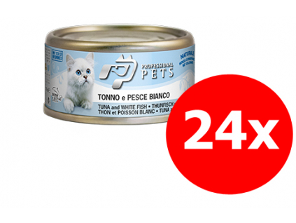 Professional Pets Naturale Cat tuňák a bílá ryba 24x70g z kategorie Chovatelské potřeby a krmiva pro kočky > Krmivo a pamlsky pro kočky > Konzervy pro kočky