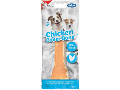 Nobby Classic Chicken Cover Bone M kuřecí kost 15cm 75g z kategorie Chovatelské potřeby a krmiva pro psy > Pamlsky pro psy > Bílé kosti pro psy