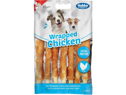 Nobby Classic Wrapped Chicken kuřecí tyčinky 80g z kategorie Chovatelské potřeby a krmiva pro psy > Pamlsky pro psy > Žvýkací pamlsky pro psy