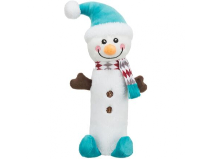 Xmas vánoční hračka plyšový sněhulák s pet lahví uvnitř 38 cm