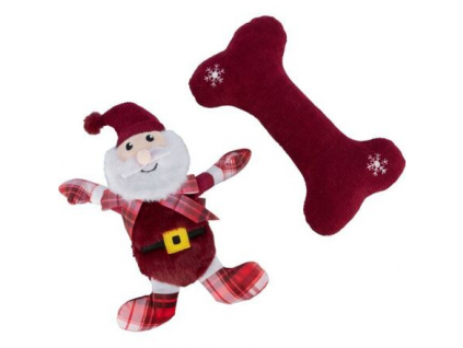 Xmas vánoční dárková sada hraček (Santa + kost) 30 cm