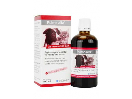 Pulmostat Alfa 100ml z kategorie Chovatelské potřeby a krmiva pro psy > Vitamíny a léčiva pro psy > Akutní ošetření psa
