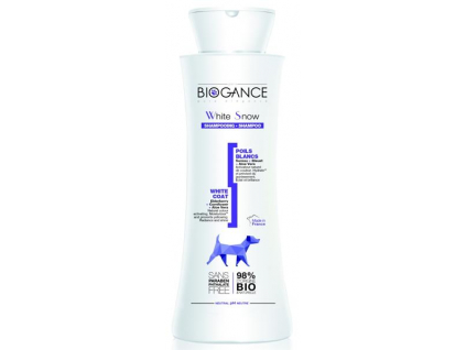 Biogance šampon White snow -pro bílou/světlou srst 250 ml z kategorie Chovatelské potřeby a krmiva pro psy > Hygiena a kosmetika psa > Šampóny a spreje pro psy