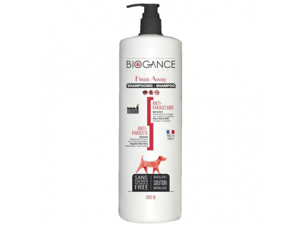 Biogance šampon Fleas away dog - antiparazitní 1l z kategorie Chovatelské potřeby a krmiva pro psy > Hygiena a kosmetika psa > Šampóny a spreje pro psy