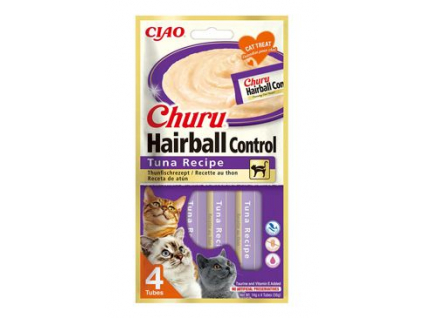 Churu Cat Hairball Tuna Recipe 4x14g z kategorie Chovatelské potřeby a krmiva pro kočky > Krmivo a pamlsky pro kočky > Pamlsky pro kočky
