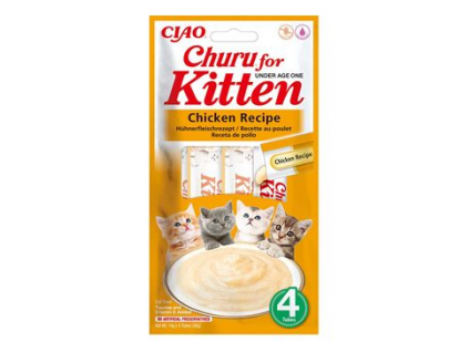 Churu Cat Kitten Chicken Recipe 4x14g z kategorie Chovatelské potřeby a krmiva pro kočky > Krmivo a pamlsky pro kočky > Pamlsky pro kočky