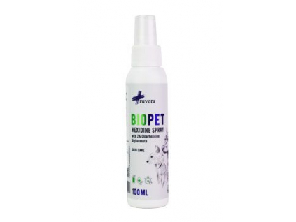 BIOPET Hexidine spray 100ml z kategorie Chovatelské potřeby a krmiva pro psy > Hygiena a kosmetika psa > Šampóny a spreje pro psy
