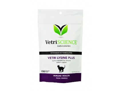 VetriScience Lysine Plus podp.imunity kočka 120g z kategorie Chovatelské potřeby a krmiva pro kočky > Krmivo a pamlsky pro kočky > Veterinární diety pro kočky