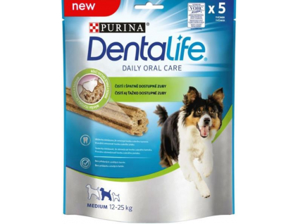 Purina DentaLife multipack M 15-25kg 5 tyčinek z kategorie Chovatelské potřeby a krmiva pro psy > Pamlsky pro psy > Dentální pamlsky pro psy