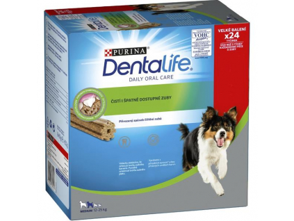 Purina DentaLife multipack M 15-25kg 24 tyčinek z kategorie Chovatelské potřeby a krmiva pro psy > Pamlsky pro psy > Dentální pamlsky pro psy