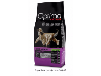 OPTIMAnova Dog Adult Medium Chicken & Rice 2 kg z kategorie Chovatelské potřeby a krmiva pro psy > Krmiva pro psy > Granule pro psy