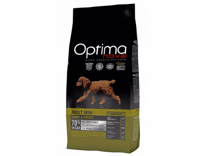 OPTIMAnova Dog Adult Mini Digestive Rabbit & Potato GF 2 kg z kategorie Chovatelské potřeby a krmiva pro psy > Krmiva pro psy > Granule pro psy