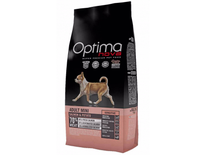 OPTIMAnova Dog Adult Mini Sensitive Salmon & Potato GF 8 kg z kategorie Chovatelské potřeby a krmiva pro psy > Krmiva pro psy > Granule pro psy