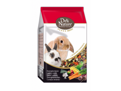 Deli Nature 5 Menu zakrslý králík 2,5 kg z kategorie Chovatelské potřeby a krmiva pro hlodavce a malá zvířata > Krmiva pro hlodavce a malá zvířata