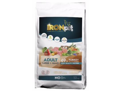 IRONpet Dog Adult Large & Giant Turkey (Krocan) 12 kg z kategorie Chovatelské potřeby a krmiva pro psy > Krmiva pro psy > Granule pro psy