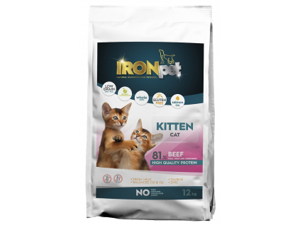 IRONpet Cat Kitten Beef (Hovězí) 12 kg z kategorie Chovatelské potřeby a krmiva pro kočky > Krmivo a pamlsky pro kočky > Granule pro kočky