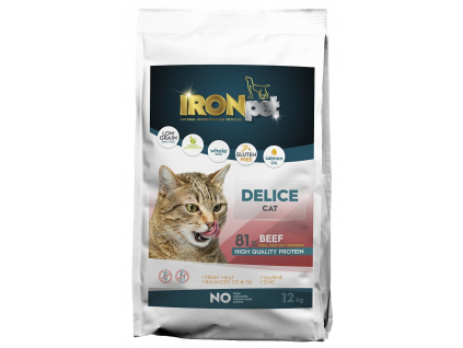 IRONpet Cat Delice Beef (Hovězí) 12 kg z kategorie Chovatelské potřeby a krmiva pro kočky > Krmivo a pamlsky pro kočky > Granule pro kočky