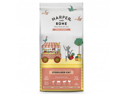 Harper and Bone Cat Sterilised čerstvé z trhu 2 kg z kategorie Chovatelské potřeby a krmiva pro kočky > Krmivo a pamlsky pro kočky > Granule pro kočky