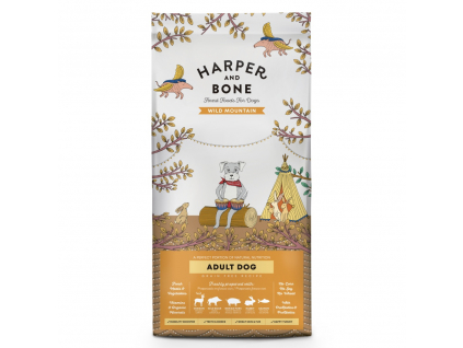 Harper and Bone Dog Adult Large & Medium divoké hory 2 kg z kategorie Chovatelské potřeby a krmiva pro psy > Krmiva pro psy > Granule pro psy