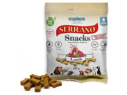 Serrano Snack Dog Lamb 100 g z kategorie Chovatelské potřeby a krmiva pro psy > Pamlsky pro psy > Poloměkké pamlsky pro psy