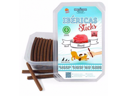Ibéricas Sticks Dog Snack Beef (75ks) z kategorie Chovatelské potřeby a krmiva pro psy > Pamlsky pro psy > Tyčinky, salámky pro psy